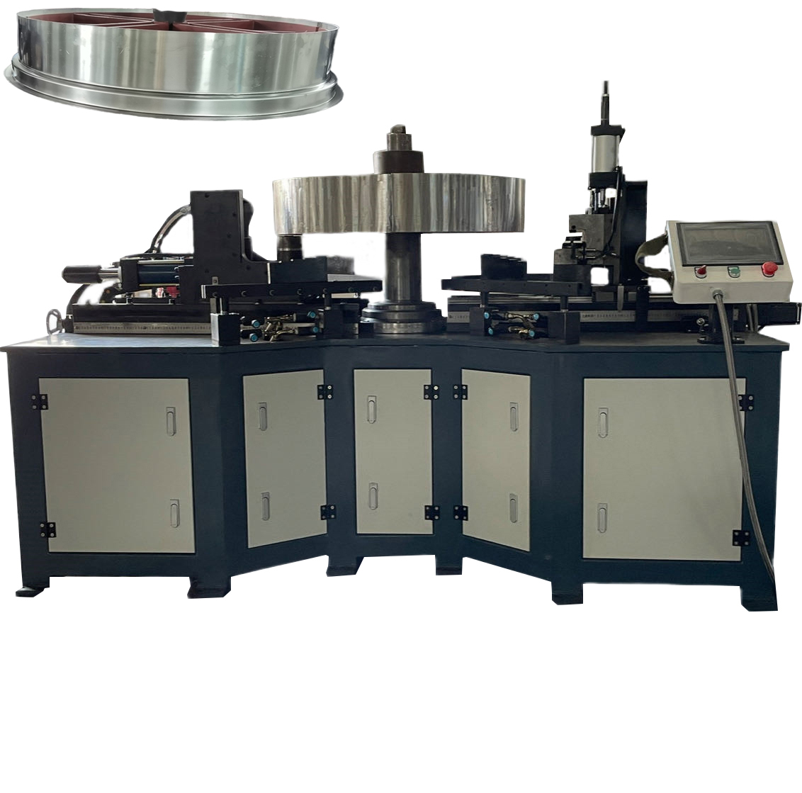 不鏽鋼(gāng)振動篩外殼(ké)翻邊折邊 重(zhong)型自動翻邊(biān)機